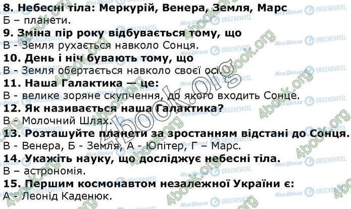 ГДЗ Природознавство 5 клас сторінка Стр.92 (8-15)